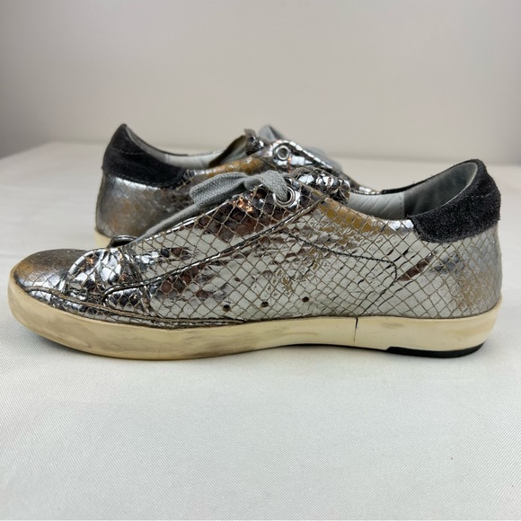 GOLDEN GOOSE Leather Animal Print Sneakers, Size 37 EU - Picture 8 of 15